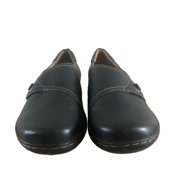 Clarks Navy Blue Evianna Comfort Loafer Shoes 8 - Picture 2 of 6